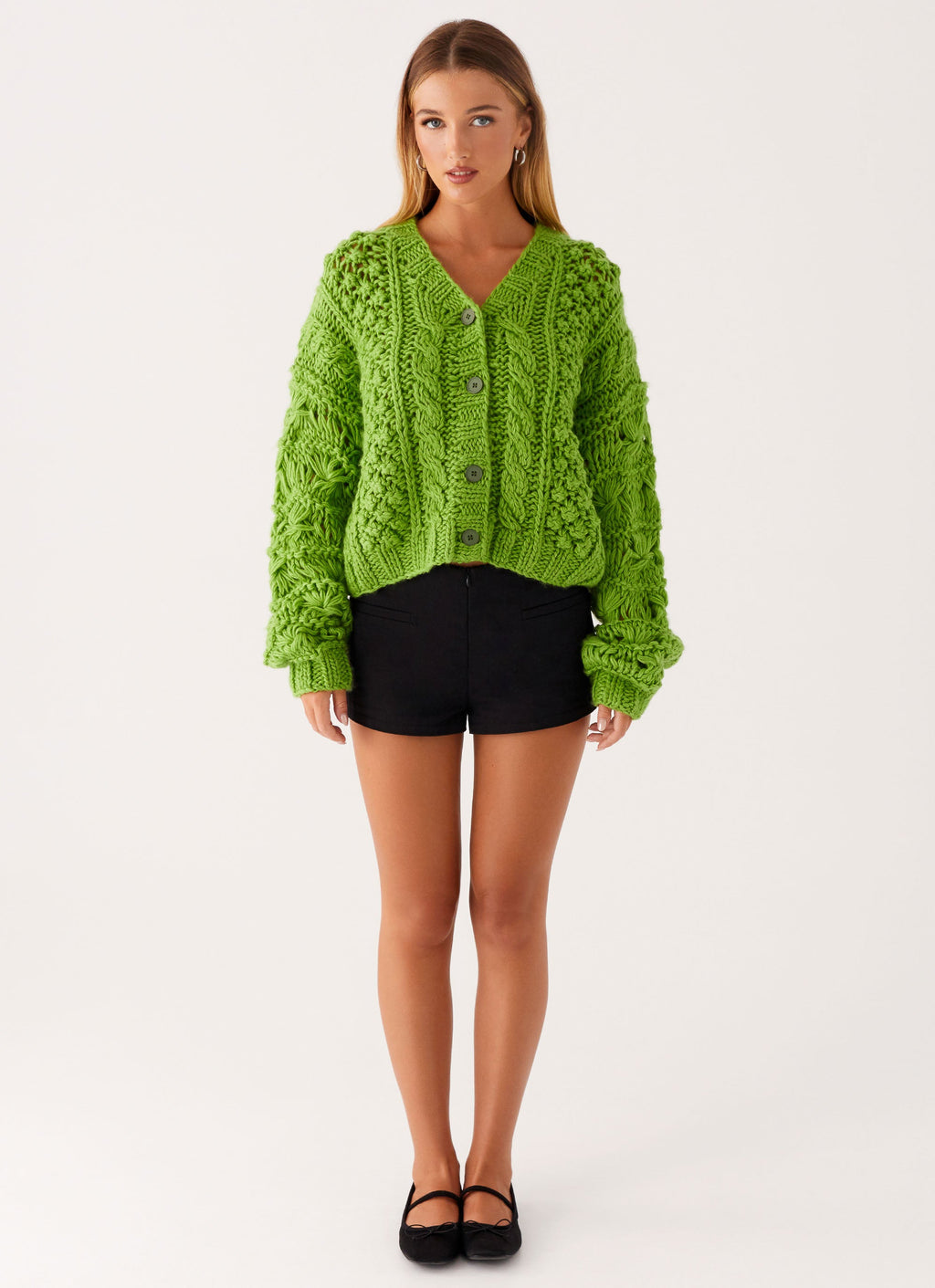 Hazel Knit Cardigan - Green